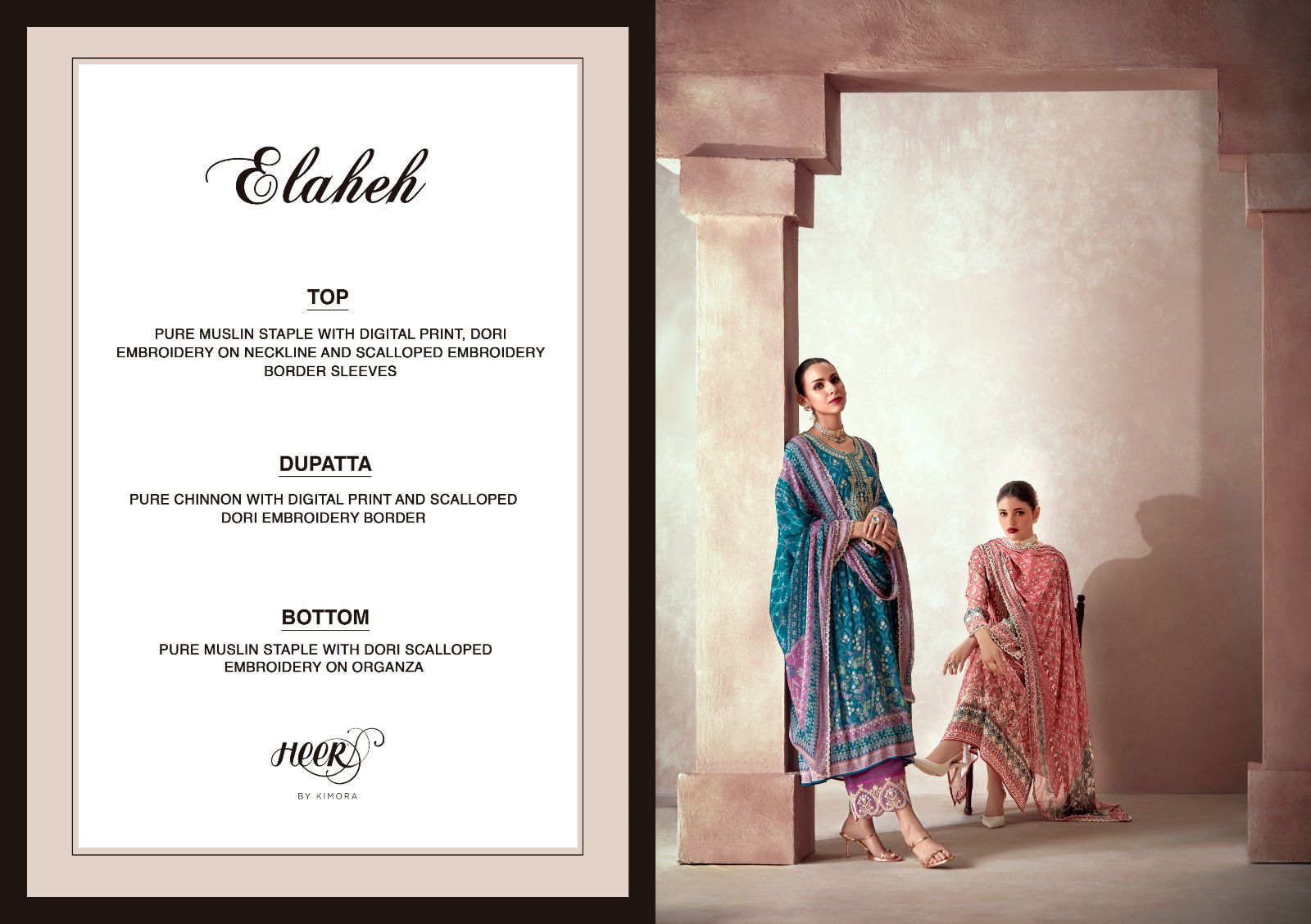 Elaheh By Kimora Heer Muslin Digital Printed Salwar Suits Wholesale Shop In Surat